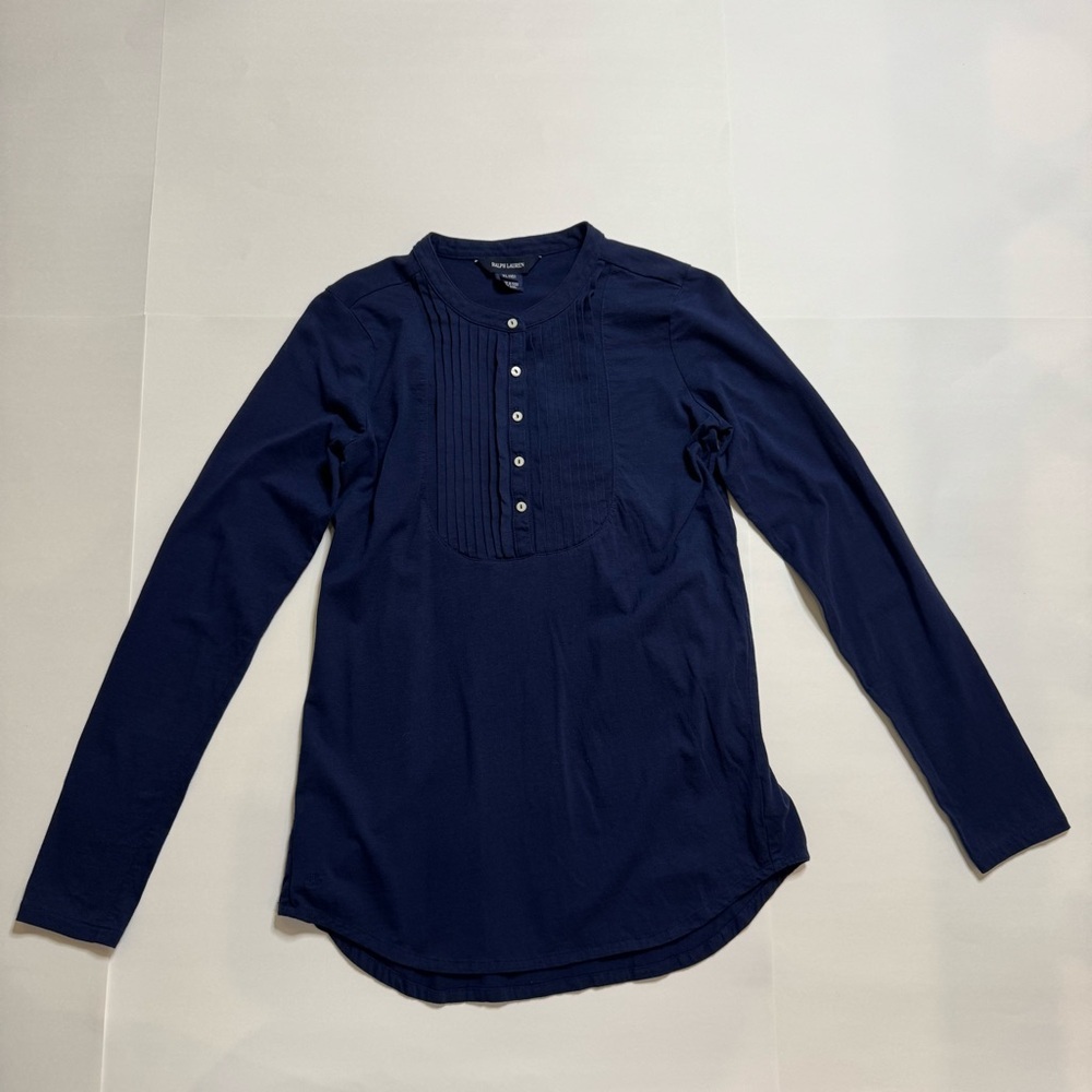 RALPH LAUREN Navy Blouse size: Large